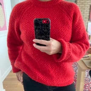Bright Red Sweater by Sandro